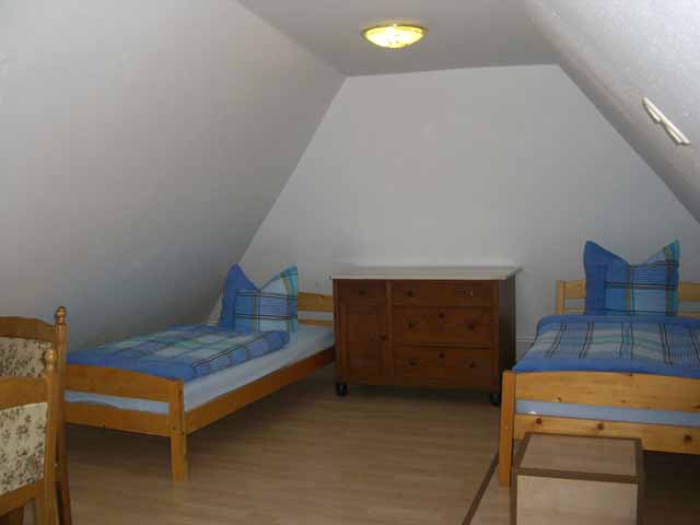 Schlafzimmer unter dem Dach